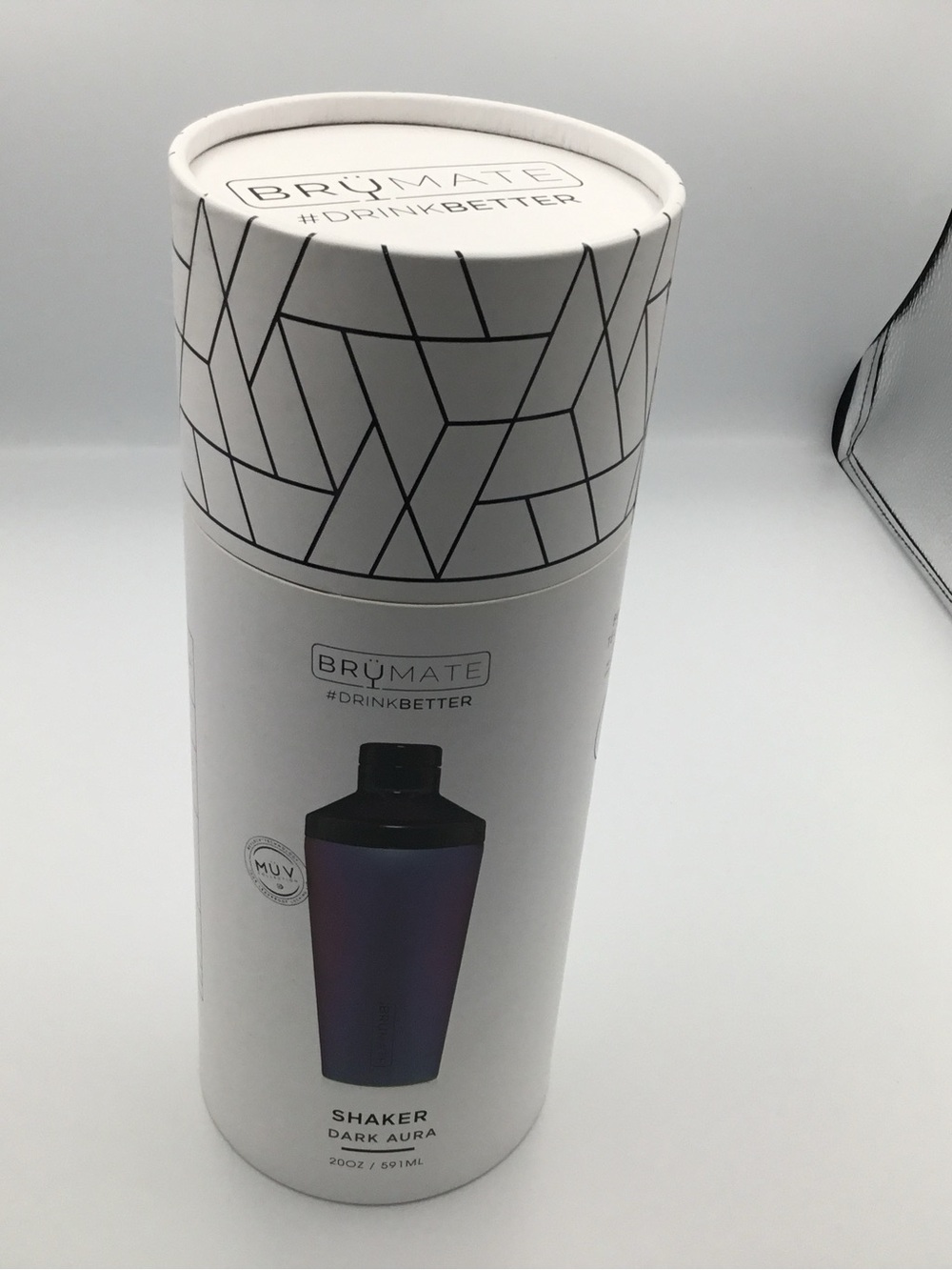 BrüMate Dark Aura Shaker Bottle - White Packaging